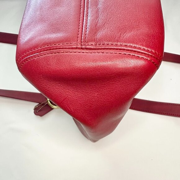 Coach Vintage Soho Waverly Buckle Bag 1999 Dominican Republic Brass & Red 4157 - Picture 9 of 16